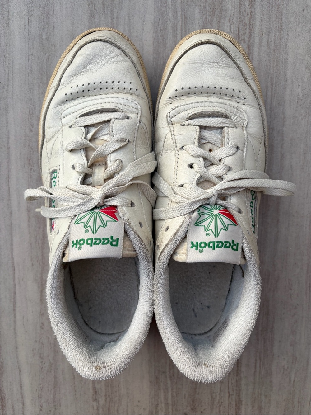 Reebok Unisex Club C 85 Vintage Shoes Chalk/Alabaster/Glen Green Women’s Size 9